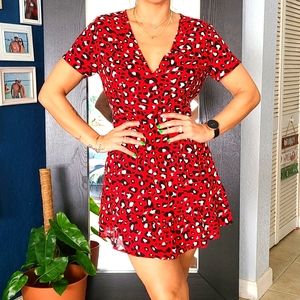 Red Animal Print dress